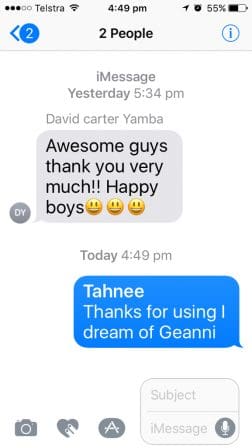 Review of Tahnee in Yamba