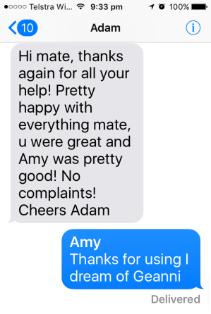 Read Adam's review of Amy, Stripper Nowra from one of our jobs