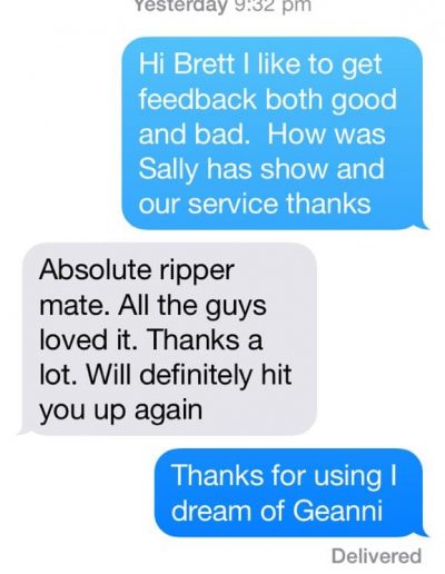 Brett's review of Sally in Wagga Wagga