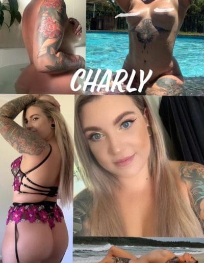 Charly Nude & Topless Waitress Collage