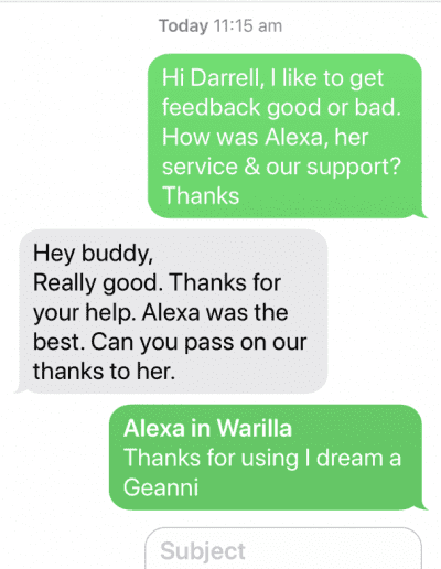 Darrell's review of Alexa as their topless waitress at Warilla