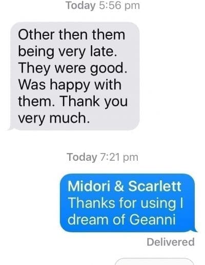 Ryan's review of Midori & Scarlett in Goulburn