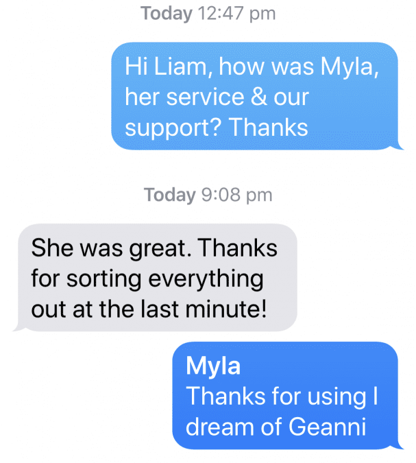 Liam, Canyonleigh review of Myla