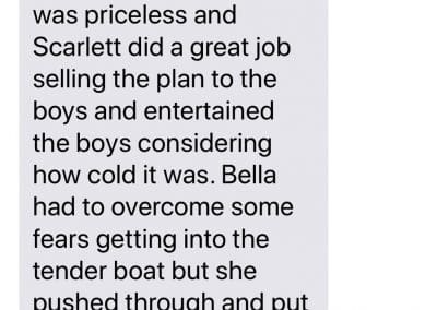 Shane's review of Bella Bee at Hawkesbury River