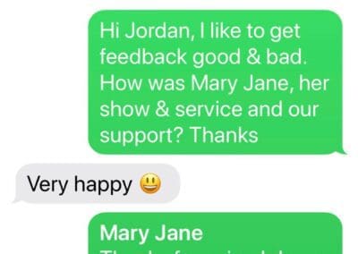 Jordan review of Mary Jane as their Stripper Trangie